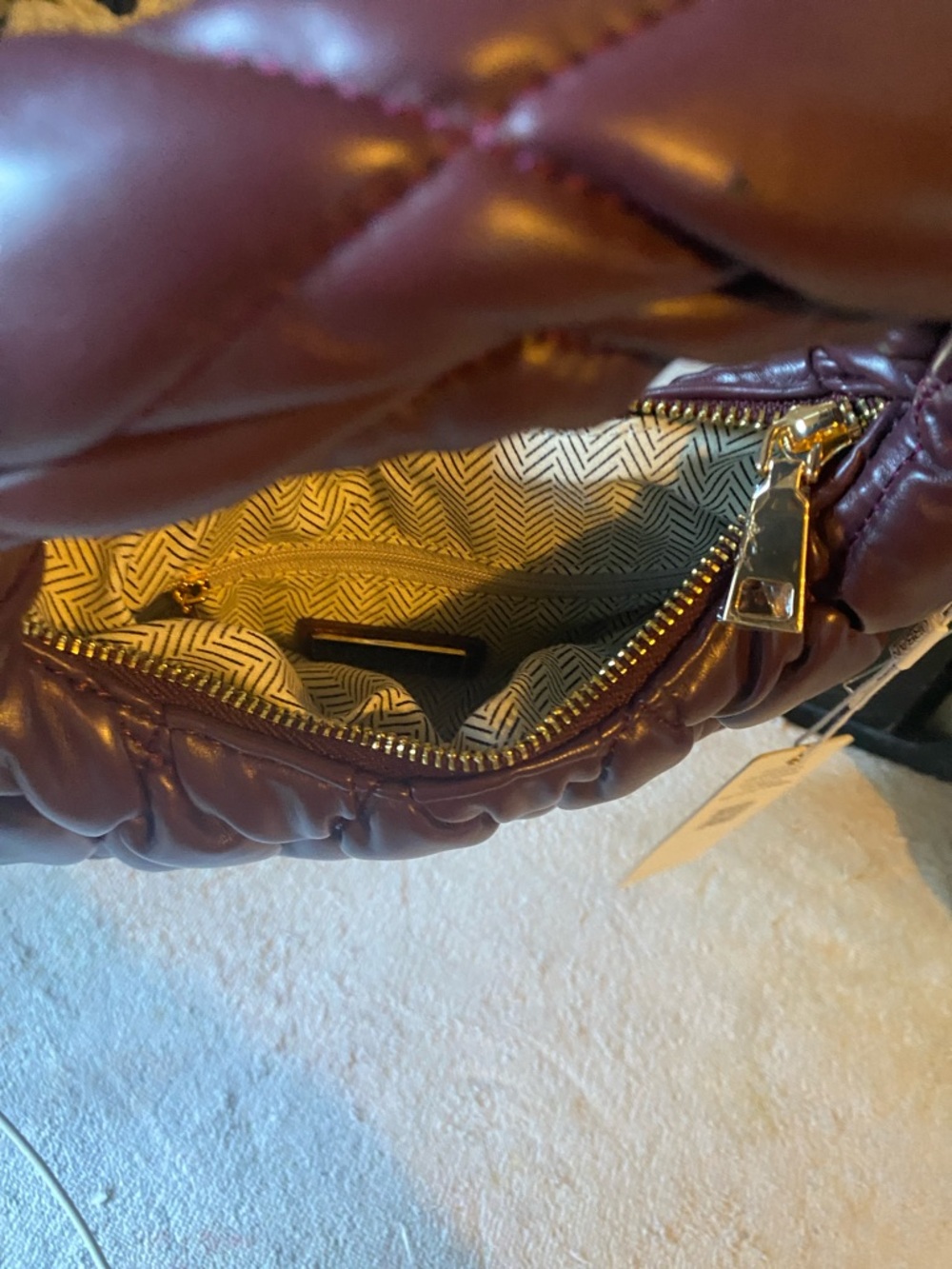 Urban Expressions Quilted Mini Hobo in Plum - Picture 6 of 9